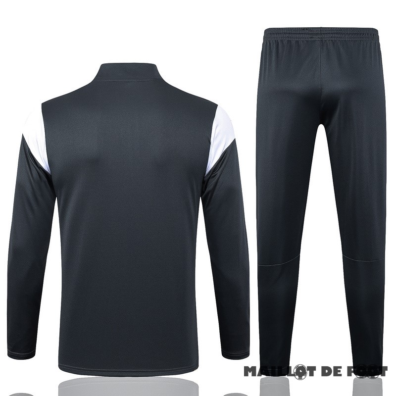Foot Maillot Pas Cher Ensemble Complet Sudadera Entrainement Borussia Dortmund 2023 2024 Gris Jaune