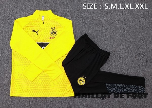 Foot Maillot Pas Cher Ensemble Complet Sudadera Entrainement Borussia Dortmund 2023 2024 Jaune I Noir