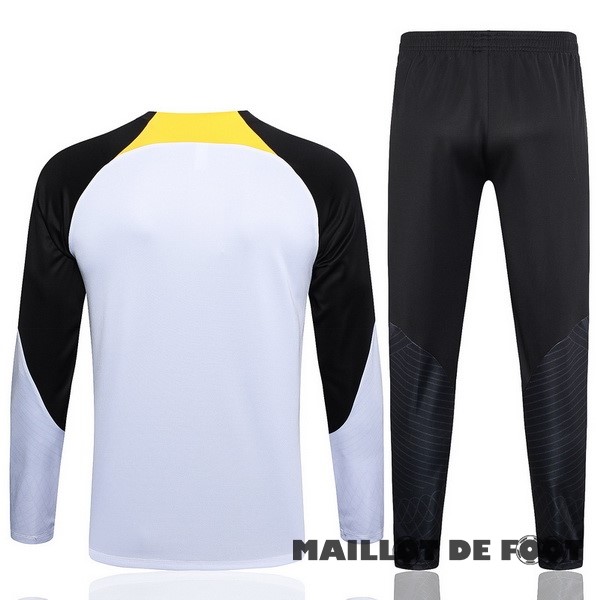 Foot Maillot Pas Cher Ensemble Complet Sudadera Entrainement Chelsea 2023 2024 Blanc Noir