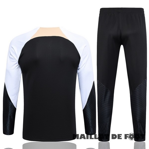 Foot Maillot Pas Cher Ensemble Complet Sudadera Entrainement Chelsea 2023 2024 Noir Blanc