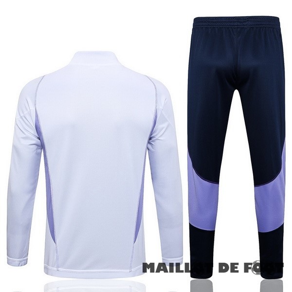 Foot Maillot Pas Cher Ensemble Complet Sudadera Entrainement Cruzeiro 2023 2024 Blanc Bleu Marine