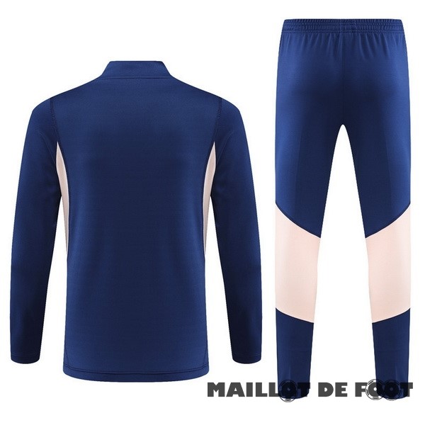 Foot Maillot Pas Cher Ensemble Complet Sudadera Entrainement Enfant Ajax 2023 2024 Bleu Marine Rose