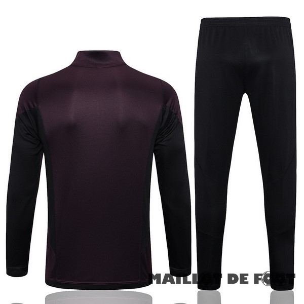 Foot Maillot Pas Cher Ensemble Complet Sudadera Entrainement Enfant Allemagne 2022 Bordeaux Noir