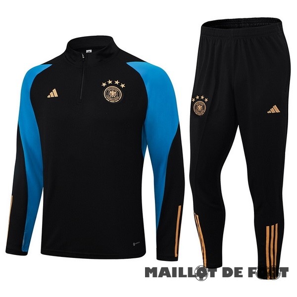 Foot Maillot Pas Cher Ensemble Complet Sudadera Entrainement Enfant Allemagne 2023 Noir I Bleu