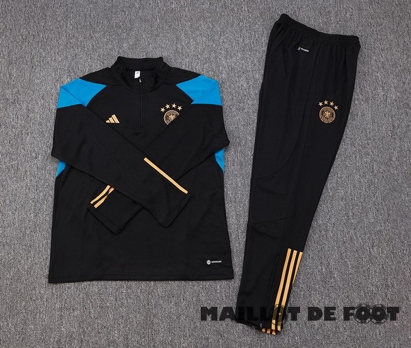 Foot Maillot Pas Cher Ensemble Complet Sudadera Entrainement Enfant Allemagne 2023 Noir I Bleu