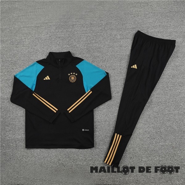 Foot Maillot Pas Cher Ensemble Complet Sudadera Entrainement Enfant Allemagne 2023 Noir Vert