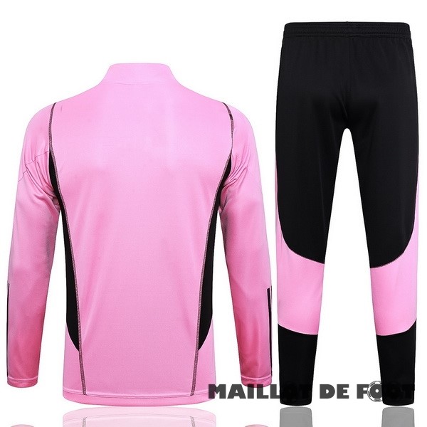 Foot Maillot Pas Cher Ensemble Complet Sudadera Entrainement Enfant Inter Miami 2023 2024 Rose Noir