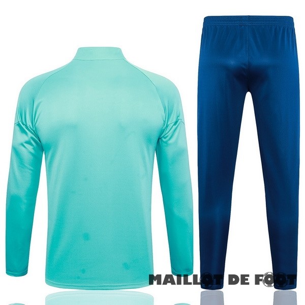 Foot Maillot Pas Cher Ensemble Complet Sudadera Entrainement Enfant Marsella 2023 2024 Vert Bleu