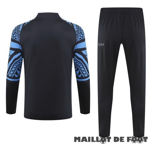 Foot Maillot Pas Cher Ensemble Complet Sudadera Entrainement Enfant Napoli 2023 2024 Bleu Marine