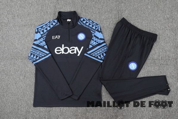 Foot Maillot Pas Cher Ensemble Complet Sudadera Entrainement Enfant Napoli 2023 2024 Bleu Marine