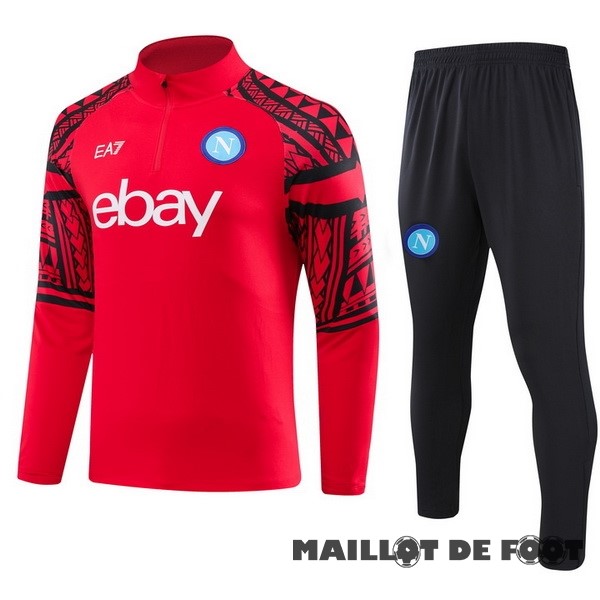Foot Maillot Pas Cher Ensemble Complet Sudadera Entrainement Enfant Napoli 2023 2024 Rouge