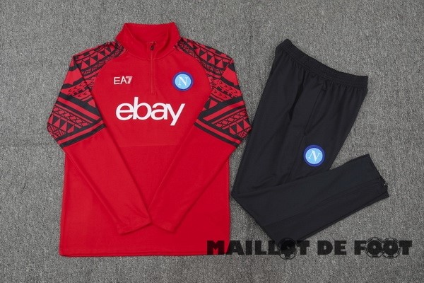 Foot Maillot Pas Cher Ensemble Complet Sudadera Entrainement Enfant Napoli 2023 2024 Rouge