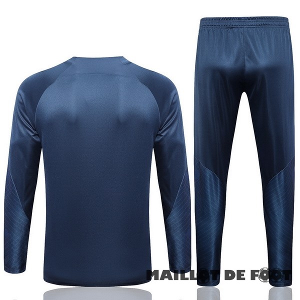 Foot Maillot Pas Cher Ensemble Complet Sudadera Entrainement Enfant Paris Saint Germain 2023 2024 Bleu Marine