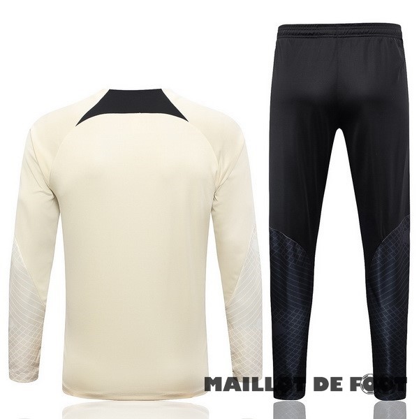 Foot Maillot Pas Cher Ensemble Complet Sudadera Entrainement Enfant Paris Saint Germain 2023 2024 Jaune Noir