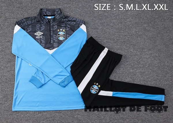 Foot Maillot Pas Cher Ensemble Complet Sudadera Entrainement Grêmio 2023 2024 Bleu Noir