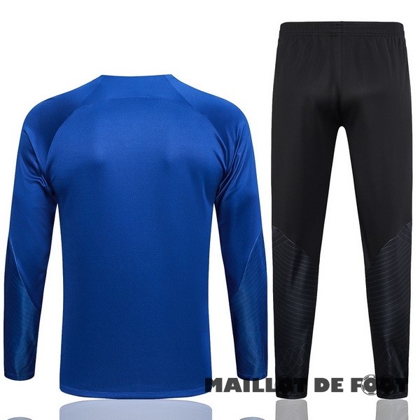 Foot Maillot Pas Cher Ensemble Complet Sudadera Entrainement Inter Milán 2023 2024 Bleu Jaune Noir