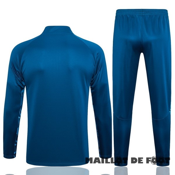 Foot Maillot Pas Cher Ensemble Complet Sudadera Entrainement Manchester City 2023 2024 Bleu II Blanc