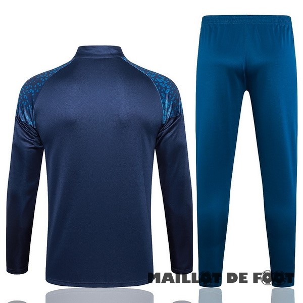 Foot Maillot Pas Cher Ensemble Complet Sudadera Entrainement Manchester City 2023 2024 Bleu Marine