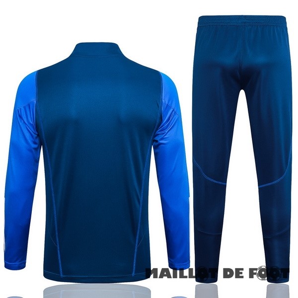 Foot Maillot Pas Cher Ensemble Complet Sudadera Entrainement Manchester United 2023 2024 Bleu Blanc