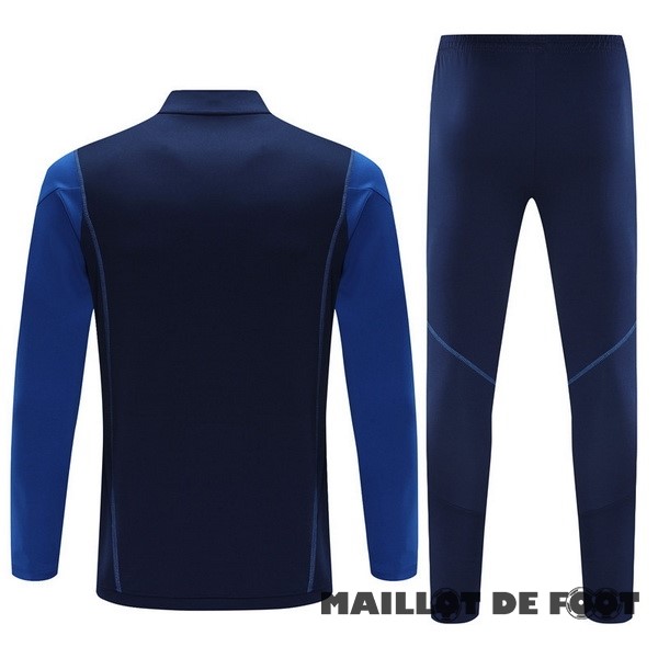 Foot Maillot Pas Cher Ensemble Complet Sudadera Entrainement Manchester United 2023 2024 Bleu I Blanc