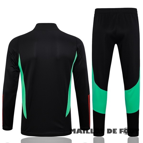 Foot Maillot Pas Cher Ensemble Complet Sudadera Entrainement Manchester United 2023 2024 Noir I Rouge