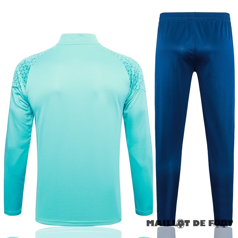 Foot Maillot Pas Cher Ensemble Complet Sudadera Entrainement Marsella 2023 2024 Bleu Vert