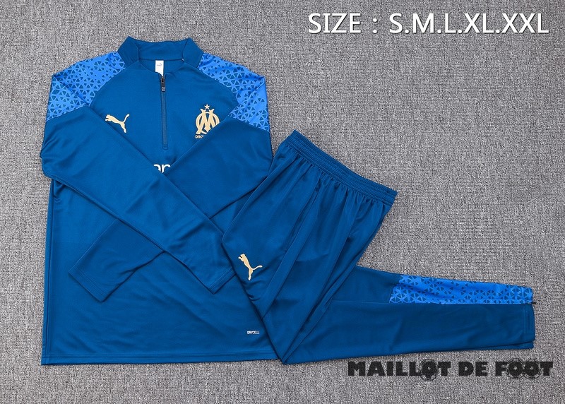 Foot Maillot Pas Cher Ensemble Complet Sudadera Entrainement Marsella 2023 2024 I Bleu