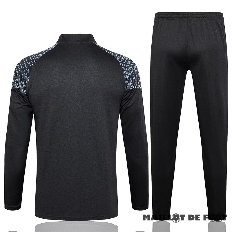 Foot Maillot Pas Cher Ensemble Complet Sudadera Entrainement Marsella 2023 2024 Noir I Gris