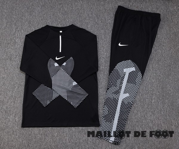 Foot Maillot Pas Cher Ensemble Complet Sudadera Entrainement Nike 2023 Noir Gris