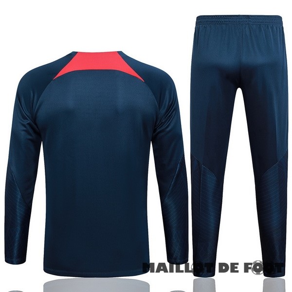 Foot Maillot Pas Cher Ensemble Complet Sudadera Entrainement Paris Saint Germain 2023 2024 Bleu I Marine Rouge