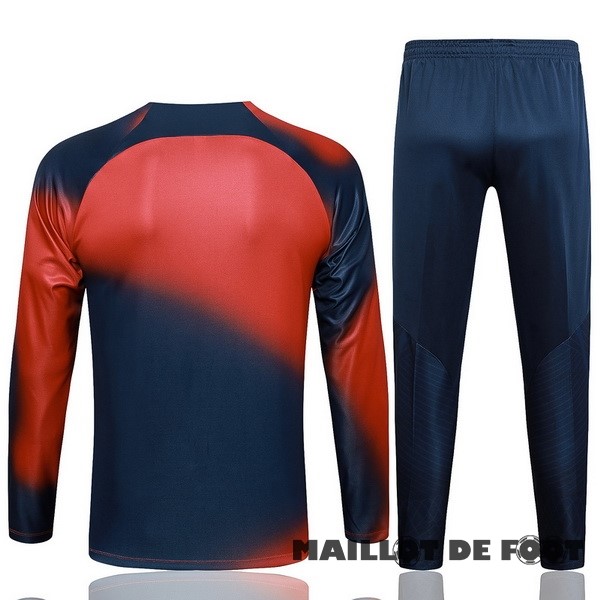 Foot Maillot Pas Cher Ensemble Complet Sudadera Entrainement Paris Saint Germain 2023 2024 Bleu Marine I Rouge