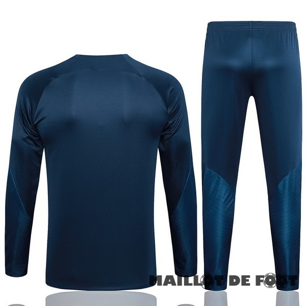 Foot Maillot Pas Cher Ensemble Complet Sudadera Entrainement Portugal 2023 Bleu Marine