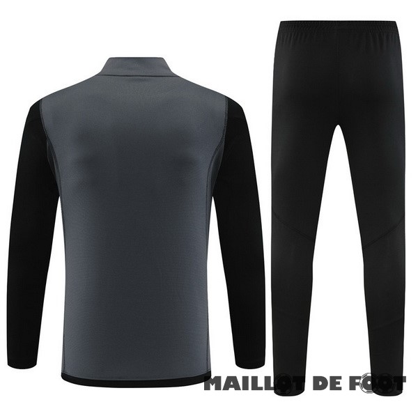 Foot Maillot Pas Cher Ensemble Complet Sudadera Entrainement Real Madrid 2023 2024 Gris Noir Jaune