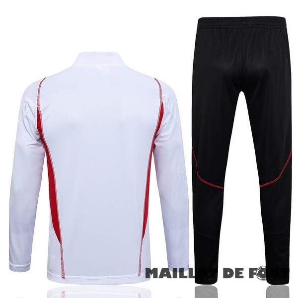 Foot Maillot Pas Cher Ensemble Complet Sudadera Entrainement São Paulo 2023 2024 Blanc Rouge Noir