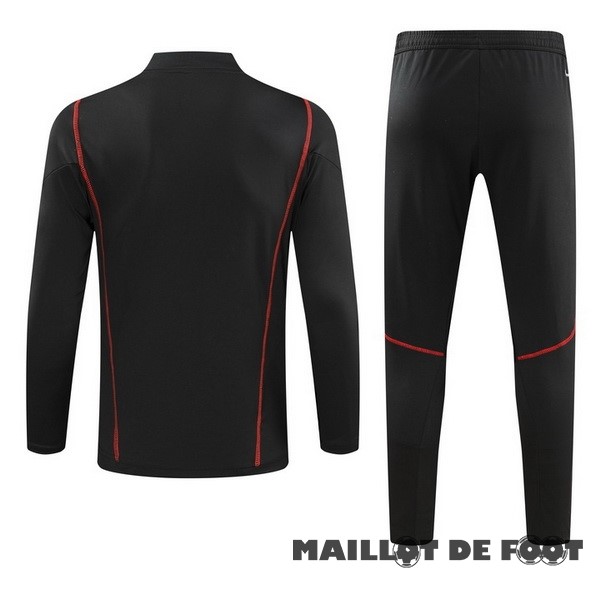 Foot Maillot Pas Cher Ensemble Complet Sudadera Entrainement São Paulo 2023 2024 Noir Blanc