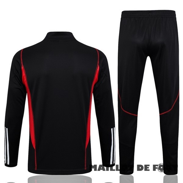 Foot Maillot Pas Cher Ensemble Complet Sudadera Entrainement São Paulo 2023 2024 Noir Rouge