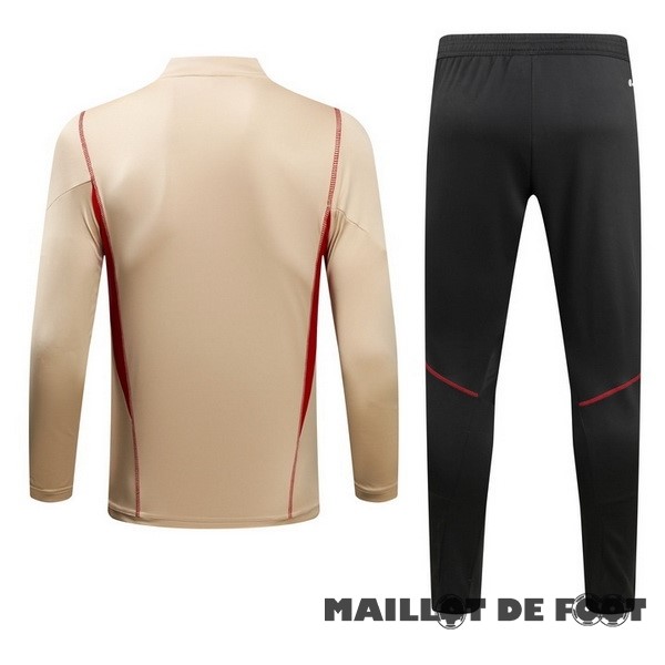 Foot Maillot Pas Cher Ensemble Complet Sudadera Entrainement São Paulo Enfant 2023 2024 Jaune Noir Blanc