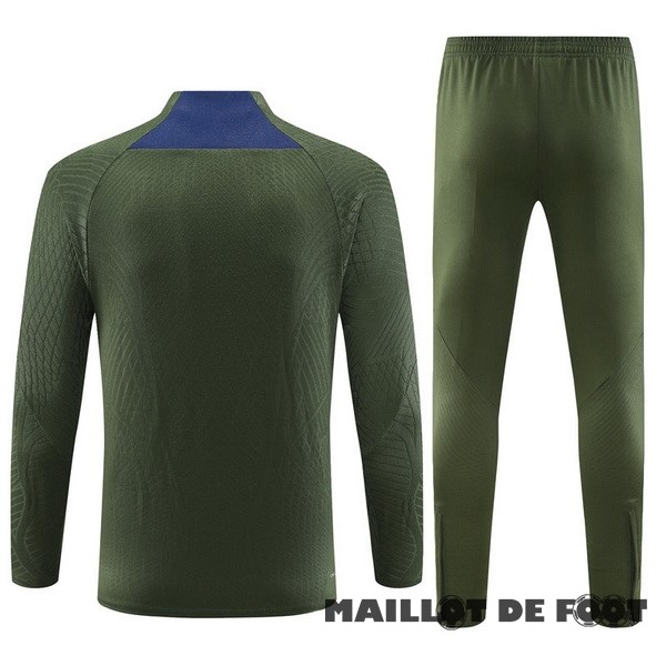 Foot Maillot Pas Cher Ensemble Complet Sudadera Joueurs Entrainement Enfant Paris Saint Germain 2023 2024 Vert