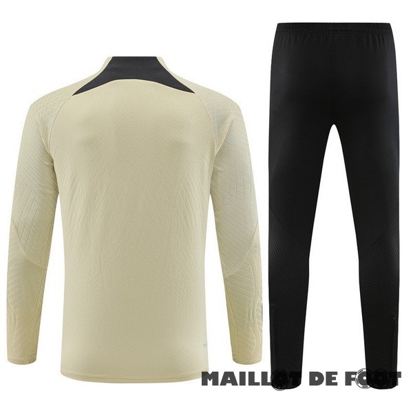 Foot Maillot Pas Cher Ensemble Complet Sudadera Joueurs Entrainement Paris Saint Germain 2023 2024 Jaune Noir