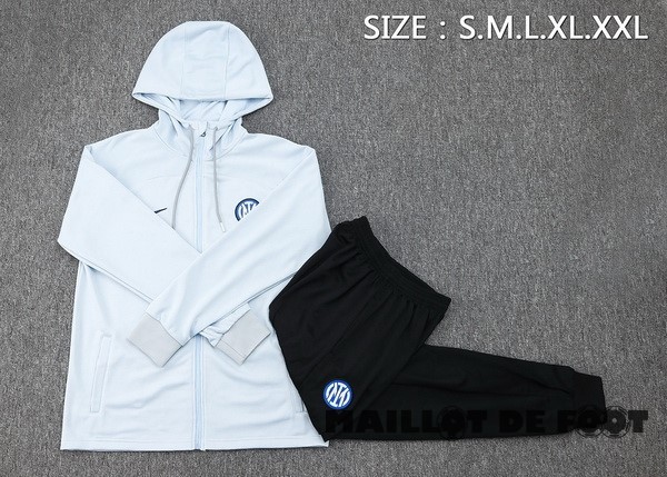 Foot Maillot Pas Cher Ensemble Complet Veste Con Capucha Inter Milán 2023 2024 Bleu Noir