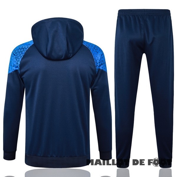 Foot Maillot Pas Cher Ensemble Complet Veste Con Capucha Marsella 2023 2024 Bleu I Marine