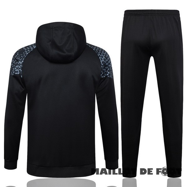Foot Maillot Pas Cher Ensemble Complet Veste Con Capucha Marsella 2023 2024 Noir Gris