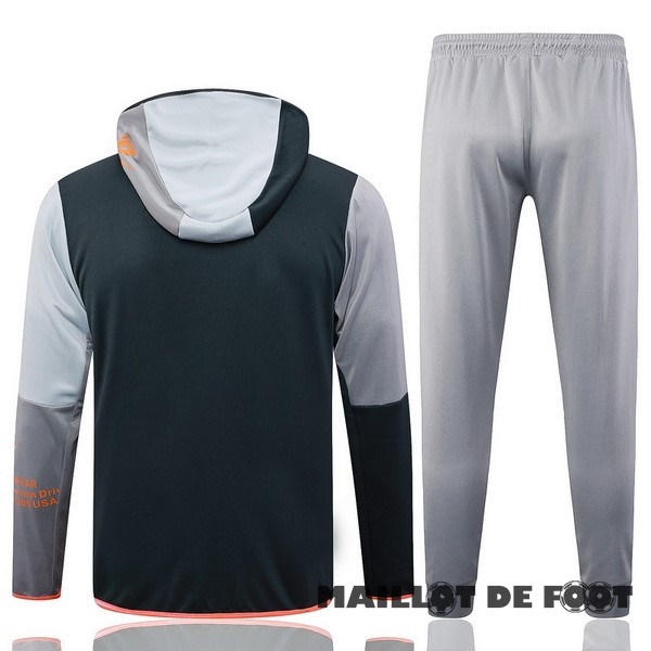 Foot Maillot Pas Cher Ensemble Complet Veste Con Capucha Nike 2023 Gris Vert