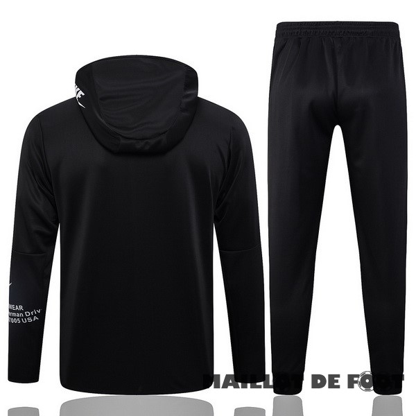 Foot Maillot Pas Cher Ensemble Complet Veste Con Capucha Nike 2023 Noir Blanc