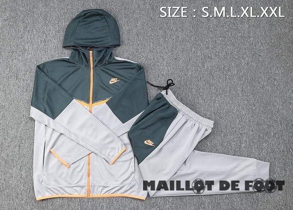 Foot Maillot Pas Cher Ensemble Complet Veste Con Capucha Nike 2023 Vert Gris