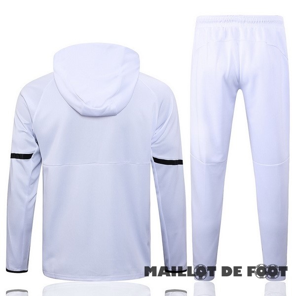 Foot Maillot Pas Cher Ensemble Complet Veste Con Capucha adidas 2023 Blanc Noir