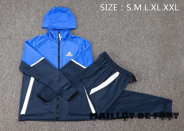 Foot Maillot Pas Cher Ensemble Complet Veste Con Capucha adidas 2023 Bleu