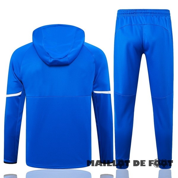 Foot Maillot Pas Cher Ensemble Complet Veste Con Capucha adidas 2023 Bleu Blanc