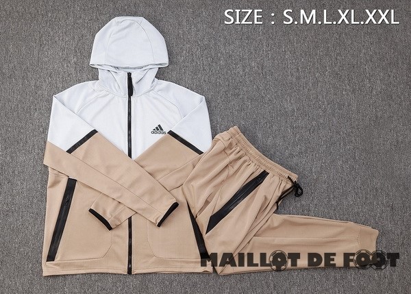 Foot Maillot Pas Cher Ensemble Complet Veste Con Capucha adidas 2023 Gris Jaune