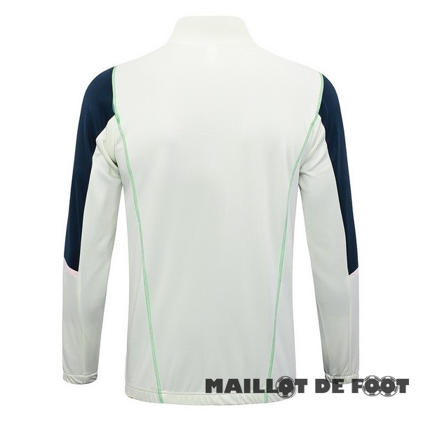 Foot Maillot Pas Cher Ensemble Complet longue fermeture éclair vêtements De Sport Ajax 2023 2024 Vert Clair Bleu